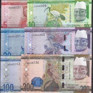 5, 10, 20, 50, 100 en 200 Dalasis 2015 P 31-36 UNC