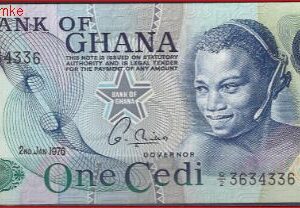 1 Cedi 2-1-1976  P 13-c  aUNC