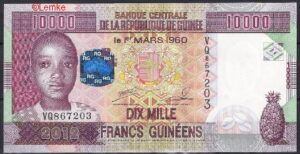 10.000 Francs 2012  P 46  UNC