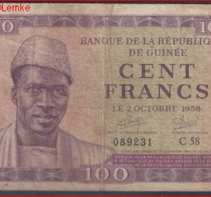 100 Francs 1958  P 7  ZFR