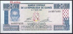 25 Francs 1985  P 28  UNC