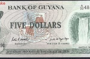 5 dollars 1989  P 22-e  UNC