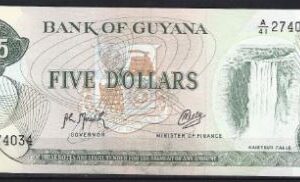 5 dollars 1992  P 22-f2  UNC