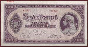 100 Pengo  P111-B  1945  aUNC