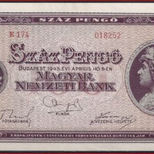 100 Pengo  P111-B  1945  aUNC