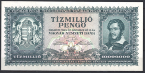 10 miljoen pengo  P123  1945  aUNC