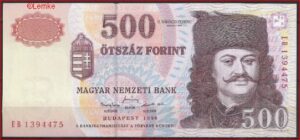 500 forint  P179-a  1998  UNC