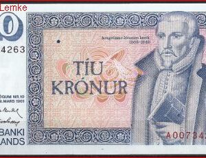 10 kronur  P48-a4 (43)  1974/1984  UNC