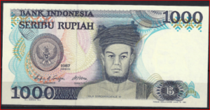 1.000 Rupiah 1987 P 124-a UNC