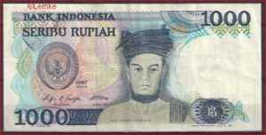 1.000 Rupiah 1987 P 124-a ZFR+