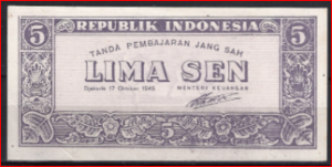 5 Sen 1945 P 14 UNC