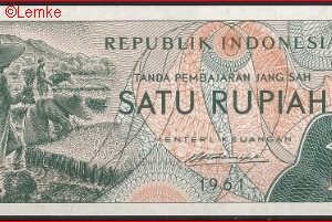 1 Rupiah 1961  P 78  UNC