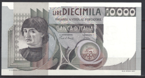 10000 lire  P106-B1  1980  UNC-