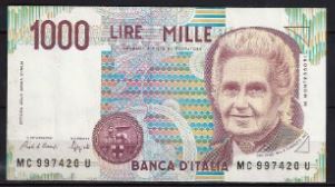 1000 lire  P114-a  1990  Pr.