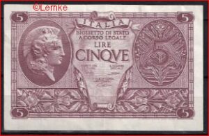 5 lire  P31-c  1944  Pr