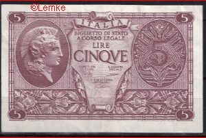 5 lire  P31-c  1944  Pr