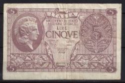 5 lire  P31-c  1944  Fr