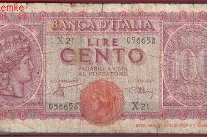 100 lire  P75-a  1943  Fr