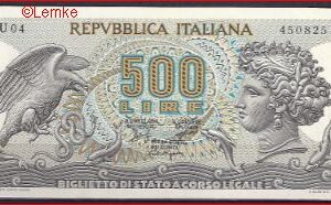 500 lire  P93-a  1966  aUNC