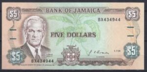 5 Dollars 1-7-1991 P 70-d UNC