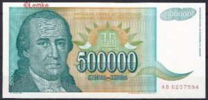 500.000 dinara P131 1993 UNC