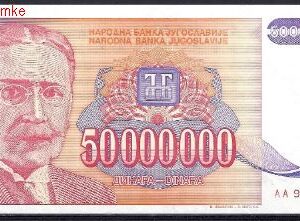 50 miljoen dinara  P133  1993  UNC