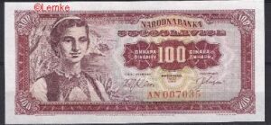 100 dinara 1963