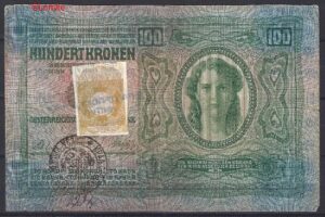 100 Kronen  P9 met zegel  1919  Pr-