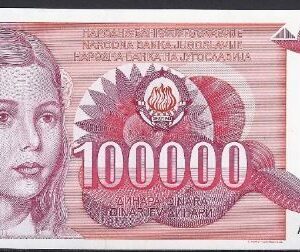 100.000 dinara P97 1989 UNC