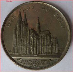 Medal die Vollendung des Doms Koln 1880