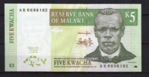 5 Kwacha 1989  P 36-a  UNC