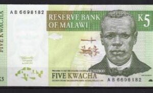 5 Kwacha 1989  P 36-a  UNC