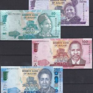 Set 20, 50, 100 en 200 Kwacha 2016. P 63-65A  UNC