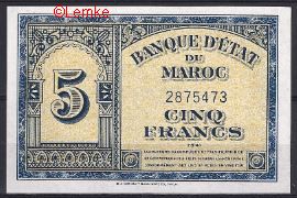 5 Francs 1943  P 24 with Star  UNC
