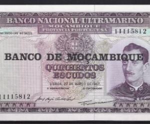 500 Escudos 22-3-1967  P 118-a  UNC
