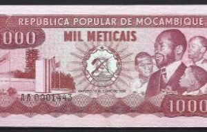 1.000 Meticais 16-6-1980  P 128  UNC
