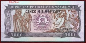 5.000 Meticais 3-2-1989  P 133-b  UNC