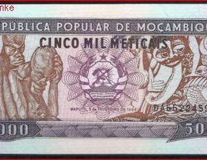 5.000 Meticais 3-2-1989  P 133-b  UNC