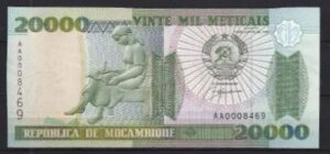 20.000 Meticais 1999 P 140-a UNC