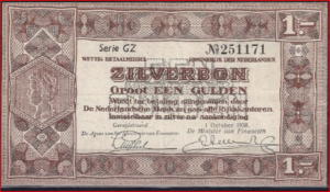1 gulden 1938  04-1b  PR/XF
