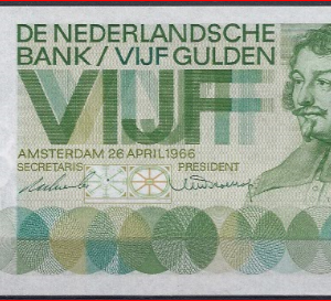 5 gulden 1966   23-1a  UNC