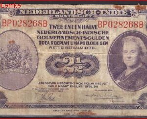 2 1/2 gulden  P112-a  1943  FR/VG