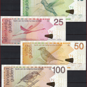 10 t/m 100 gulden P28-c t/m 31-c 2003 UNC serie