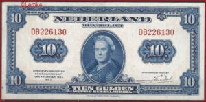 10 gulden P44-1 1943 PR