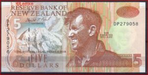 5 dollar  P177-a  1992  UNC