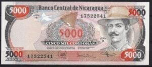 5.000 Cordobas 1987  P 146  UNC