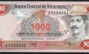 5.000 Cordobas 1987  P 146  UNC