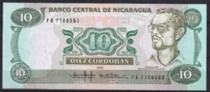 10 cordobas 1988  P 151  UNC