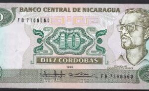 10 cordobas 1988 P 151 UNC