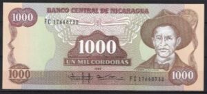 1.000 cordobas 1988  P 156-b  UNC